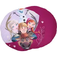 Disney Frozen Frozen Paars rond kussen, sierkussen, decoratief 40 cm