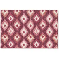 MuchoWow Deurmat 90x60 cm - Droogloopmat Diamantvormen - Roze - Patroon - Textuur - Mat voor binnen - Schoonloopmat - Deurmatten met print - Inloopmat