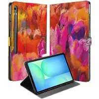 B2Ctelecom Samsung Galaxy Tab S10 FE Plus Book Case Hoesje met Standaard Tulips