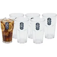 Excellent houseware Longdrink glas - 12x - 370 ml - onbreekbaar kunststof - herbruikbaar