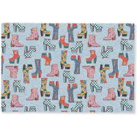 MuchoWow Deurmat 90x60 cm - Droogloopmat Laarzen - Patroon - Disco - Mat voor binnen - Schoonloopmat - Deurmatten met print - Inloopmat