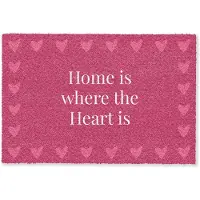 MuchoWow Deurmat 90x60 cm - Droogloopmat Home - Collectie - Roze - Mat voor binnen - Schoonloopmat - Deurmatten met print - Inloopmat