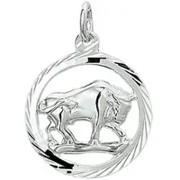 The Jewelry Collection Hanger Sterrenbeeld Gediamanteerd Zilver Gerhodineerd