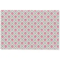 MuchoWow Deurmat 60x40 cm - Droogloopmat Retro - Ruit - Hartjes - Patroon - Mat voor binnen - Schoonloopmat - Deurmatten met print - Inloopmat