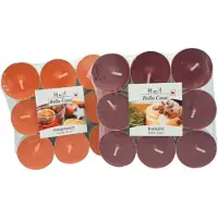 Bella Casa Winter Geurtheelichtjes - Set van 2 - | 2x 18 Kaarsjes - Bratapfel & Orangenpunsch | Winter & Kerst Geurkaarsjes – Brandduur: 8 uur