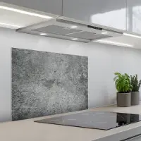 KitchenYeah Spatscherm 70x50 cm - Zelfklevende achterwand Beton - Leisteen - Grijs -Betonstructuur - Keuken muurbeschermer - Spatwand fornuis