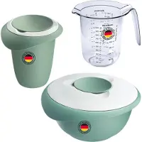Westmark 3-delige bakset, 2,5 l mengkom + garde + maatbeker, groen