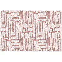 MuchoWow Deurmat 60x40 cm - Droogloopmat Roze - Wit - Organisch - Mat voor binnen - Schoonloopmat - Deurmatten met print - Inloopmat