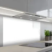 KitchenYeah Spatscherm 120x60 cm - Zelfklevende achterwand Wit - Kleuren - Neutraal - Keuken muurbeschermer - Spatwand fornuis