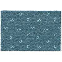 MuchoWow Deurmat 90x60 cm - Droogloopmat Zee - Donkerblauw - Golf - Vis - Mat voor binnen - Schoonloopmat - Deurmatten met print - Inloopmat