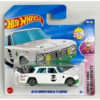 Hot Wheels ALFA ROMEO GUILIA TI SUPER 63 WHITE 195/250 HW COMPACT KINGS 7/10 SHORT CARD 2025