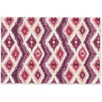 MuchoWow Deurmat 60x40 cm - Droogloopmat Patroon - Paars - Zigzag - Mat voor binnen - Schoonloopmat - Deurmatten met print - Inloopmat