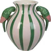 HD Collection Vase Bird Stoneware Multi 19.4x14.9x18.4cm