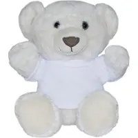 MBW Beer Moritz - knuffelbeer - cream teddybeer - wit T-shirt - 14 cm - pluche - MiniFeet -