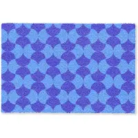 MuchoWow Deurmat 60x40 cm - Droogloopmat Blauw - Maanvlakken - Patroon - Mat voor binnen - Schoonloopmat - Deurmatten met print - Inloopmat