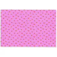 MuchoWow Deurmat 60x40 cm - Droogloopmat Rood - Hartjes - Roze - Patroon - Mat voor binnen - Schoonloopmat - Deurmatten met print - Inloopmat