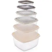 Orion Voedselcontainers met Deksel 6 stuks - Vershoudbakjes - Diepvriesbakjes - Vershouden - Bakjes