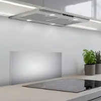 KitchenYeah Spatscherm 70x30 cm - Zelfklevende achterwand Zilver - Grijs - Metaal look - Donker - Keuken muurbeschermer - Spatwand fornuis