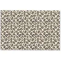 MuchoWow Deurmat 60x40 cm - Droogloopmat Panterprint - Patroon - Bruin - Mat voor binnen - Schoonloopmat - Deurmatten met print - Inloopmat