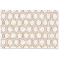 MuchoWow Deurmat 60x40 cm - Droogloopmat Wit - Patroon - Symmetrisch - Modern - Mat voor binnen - Schoonloopmat - Deurmatten met print - Inloopmat