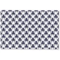 MuchoWow Deurmat 60x40 cm - Droogloopmat Oceaan - Octo - Blauw - Wit - Mat voor binnen - Schoonloopmat - Deurmatten met print - Inloopmat