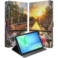 B2Ctelecom Book Case Hoesje met Standaard Amsterdamse Grachten Samsung Galaxy Tab S10 FE Plus