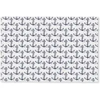 MuchoWow Deurmat 60x40 cm - Droogloopmat Oceaan - Anker - Blauw - Wit - Mat voor binnen - Schoonloopmat - Deurmatten met print - Inloopmat