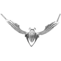 MOOYE ® - Collectie Zilveren Kever vliegend Art Nouveau Jugendstil hanger + ketting 45 cm