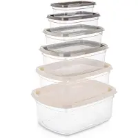 Orion Voedselcontainers met Deksel 6 stuks - Vershoudbakjes - Diepvriesbakjes - Vershouden - Bakjes