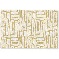 MuchoWow Deurmat 60x40 cm - Droogloopmat Zandkleur - Wit - Patroon - Mat voor binnen - Schoonloopmat - Deurmatten met print - Inloopmat