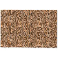 MuchoWow Deurmat 60x40 cm - Droogloopmat Tijger - Oranje - Patroon - Strepen - Mat voor binnen - Schoonloopmat - Deurmatten met print - Inloopmat
