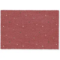 MuchoWow Deurmat 60x40 cm - Droogloopmat Patroon - Stippen - Rood - Mat voor binnen - Schoonloopmat - Deurmatten met print - Inloopmat