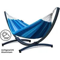 Potenza Hangmat met Standaard – 2-Persoons – Lichtgewicht Aluminium Frame tot 200 kg – Weerbestendig – Prime Kwaliteit