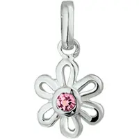The Jewelry Collection Zilveren Hanger bloem zirkonia 1016815