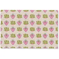 MuchoWow Deurmat 90x60 cm - Droogloopmat Patroon - Beige - Hartjes - Bloemen - Mat voor binnen - Schoonloopmat - Deurmatten met print - Inloopmat