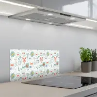 KitchenYeah Spatscherm 70x30 cm - Zelfklevende achterwand Zee - Sfeer - kreeft - Citroen - Keuken muurbeschermer - Spatwand fornuis
