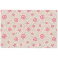 MuchoWow Deurmat 60x40 cm - Droogloopmat Smiley - Hart - Ogen - Patroon - Mat voor binnen - Schoonloopmat - Deurmatten met print - Inloopmat