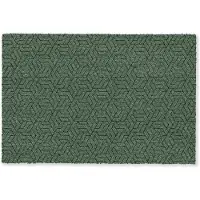 MuchoWow Deurmat 90x60 cm - Droogloopmat Donkergroen - Patroon - Lijnen - Zwart - Mat voor binnen - Schoonloopmat - Deurmatten met print - Inloopmat