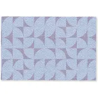 MuchoWow Deurmat 90x60 cm - Droogloopmat Blokken - Blauw - Paars - Patroon - Mat voor binnen - Schoonloopmat - Deurmatten met print - Inloopmat