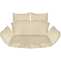 Ferocity - Schommelkussen - Polyrotan schommelhoes - Voor een hangende tuincocon - XXL - Polyester - Beige