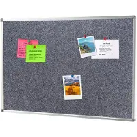 Ivol Prikbord vilt 100x200 cm - Grijs