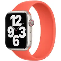 Apple Siliconen solobandje voor de Watch | 44/45/46/49 mm - Maat 11 - Nectarine