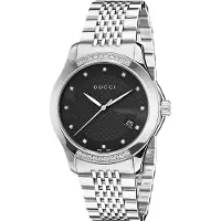 Gucci YA126408 G-Timeless zwarte wijzerplaat Unisex horloge