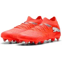 Puma Future 9 Match IJzeren-Nop Voetbalschoenen (SG) Felrood Zilver Zwart