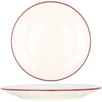 Bonna Dinerbord - Linea Burgundy - Porselein - 30 cm - set van 6