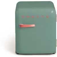 Create - Koelkast in retrostijl - Sage - Handvat Terracotta - FRIDGE RETRO 48L