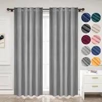 Woltu Fluwelen gordijnen, ondoorzichtig, verduisteringsgordijn met plooiband, thermogordijn, 300 g/m², zware fluweelachtige verduisteringsgordijnen voor slaapkamer en woonkamer, 140 x 225 cm (b x h), grijs