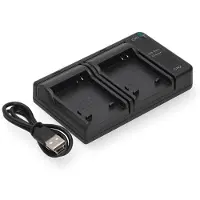 123accu Panasonic DMW-BCM13 USB-C double slot oplader (4.2V, 0.7A, huismerk)