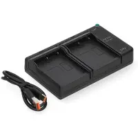 123accu Olympus BLH-1 USB-C double slot oplader (8.4V, 0.7A, huismerk)