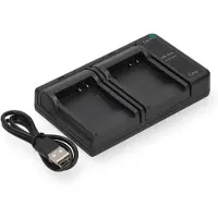 123accu Panasonic CGA-S005 USB-C double slot oplader (4.2V, 0.7A, huismerk)